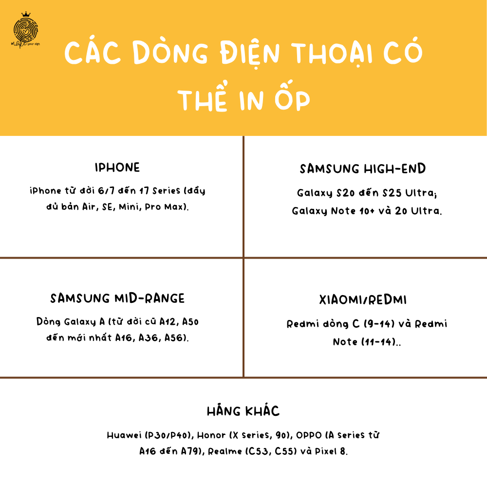 Ốp điện thoại in chữ cái tên theo yêu cầu