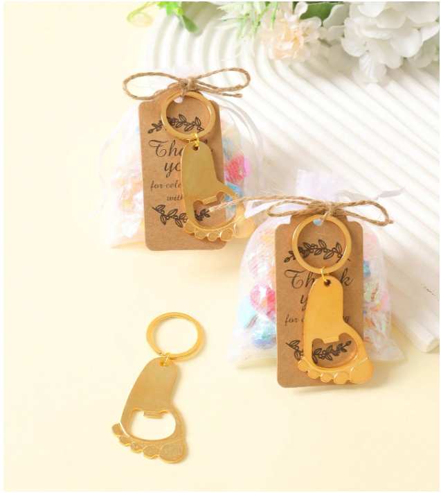 Set 10 Bộ Quà Tặng Khui Chai Hình Dấu Chân Bé