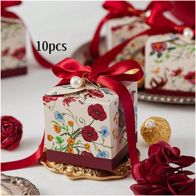 Set 10 Hộp Quà Floral Square