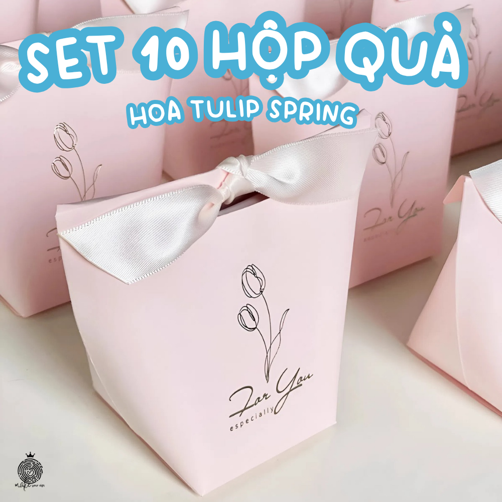 Set 10 Hộp Quà Hoa Tulip Spring