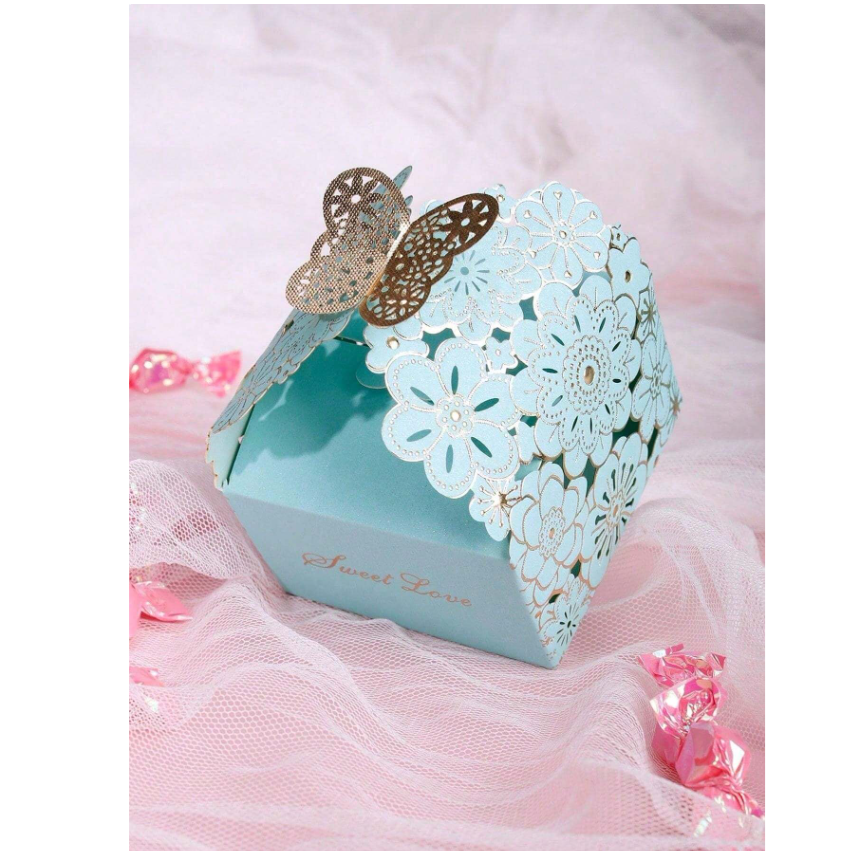 Set 10 Hộp Quà Party Butterfly Floral