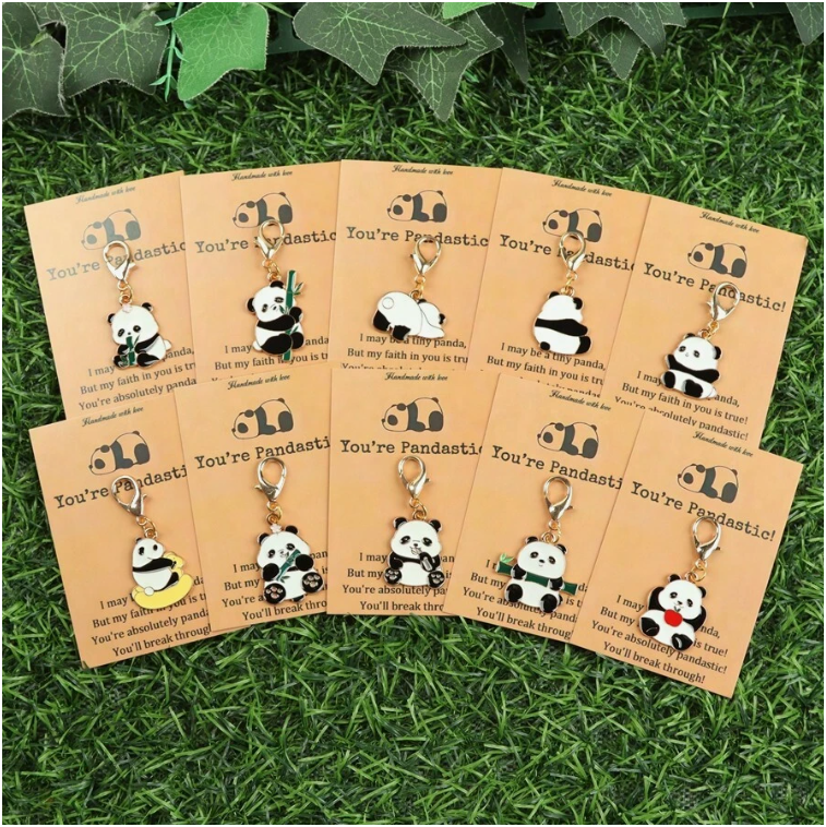 Set 10 Móc Khóa Gấu Trúc mini