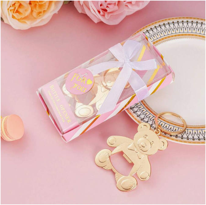 Set 12 móc khóa khui chai hình gấu Teddy
