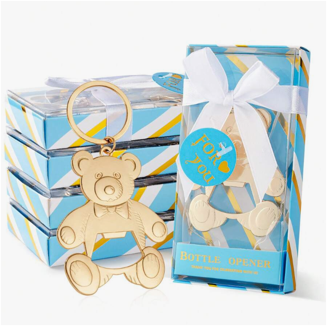 Set 12 móc khóa khui chai hình gấu Teddy