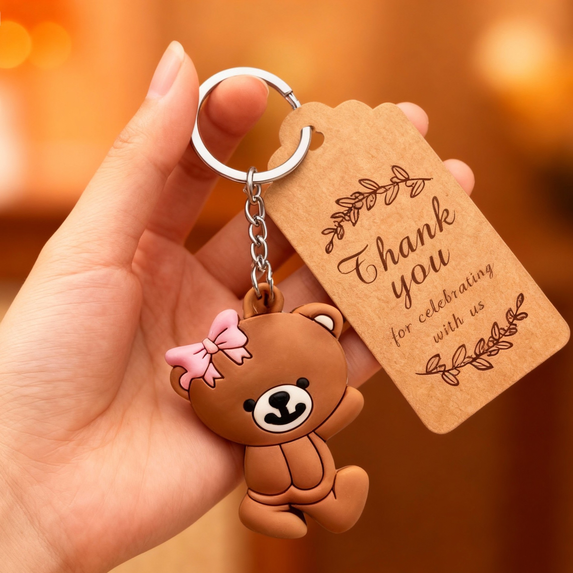 Set 18 móc khóa quà tặng Gấu Teddy