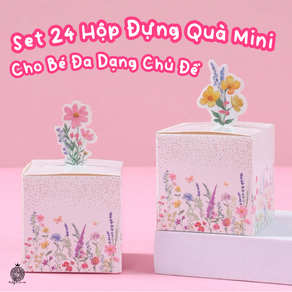 Set 24 Hộp Đựng Quà Mini Cho Bé Đa Dạng Chủ Đề