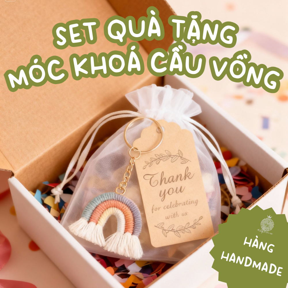 Set 5 Móc Khóa Cầu Vồng Handmade