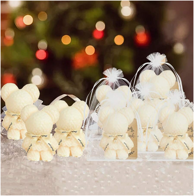 Set 5 quà tặng Khăn Gấu Teddy-kèm túi voan