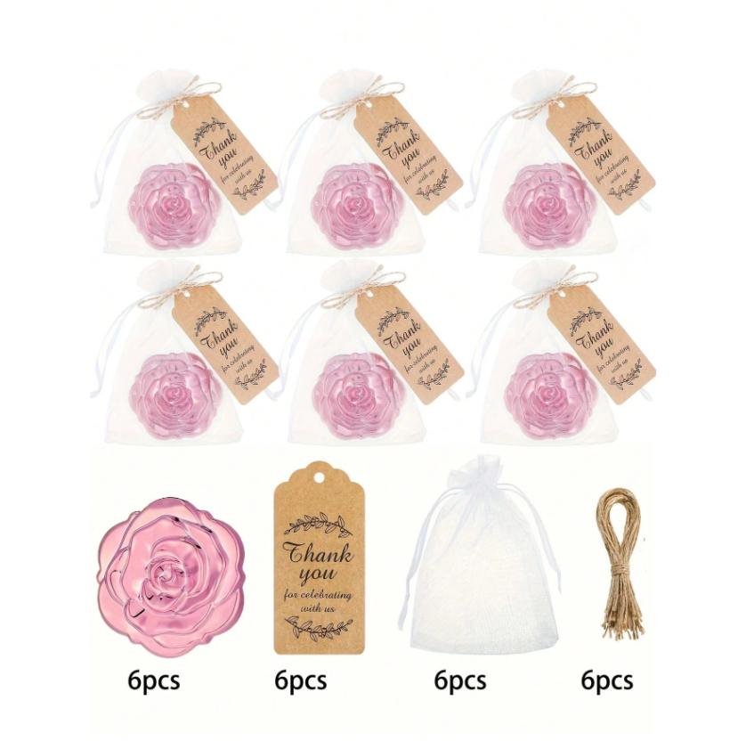 Set 6 gương hoa hồng tròn quà tặng tiệc