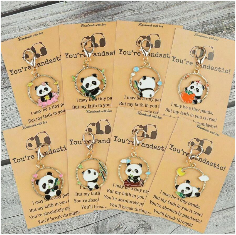 Set 8 Móc Khóa Gấu Trúc Pandastic