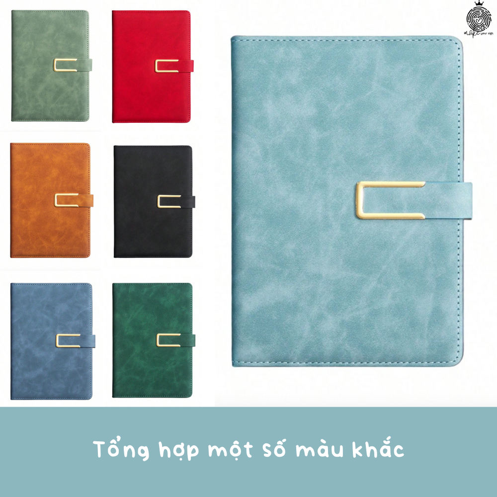 Set Sổ Da Bút Ký Cá Nhân Hóa Hoa + Tên