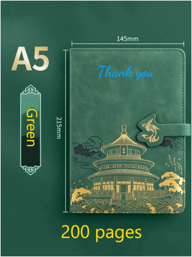 Set Sổ Da Họa Tiết & Bút Ký Cá Nhân Hóa Tên(Kích thước A5)