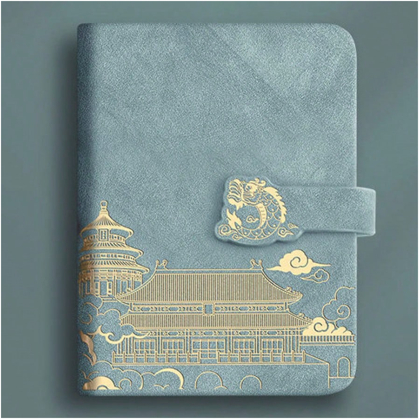 Set Sổ Da Họa Tiết & Bút Ký Cá Nhân Hóa Tên(Kích thước A5)