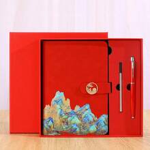 Set Sổ Da Họa Tiết & Bút Ký Cá Nhân Hóa Tên(Kích thước A5)