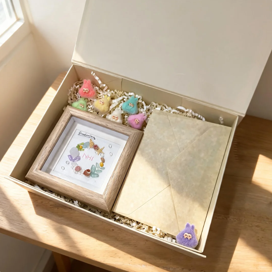 Set quà tranh bình yên xanh mini mẫu 22