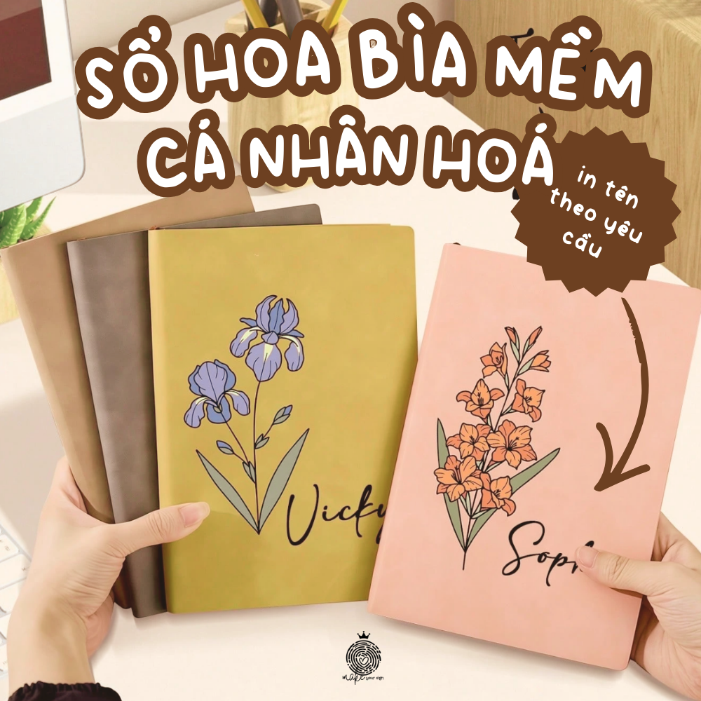 Sổ Tay Hoa Pastel A5 Cá Nhân Hóa