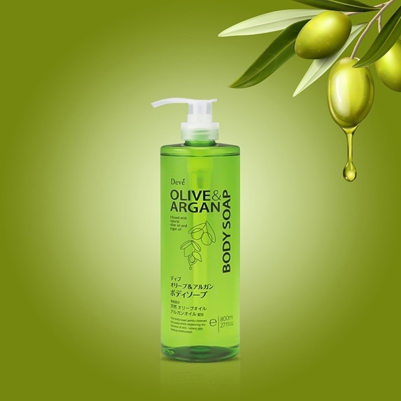 Sữa tắm chiết xuất từ Argan và dầu Oliu Deve 800ml.jpg