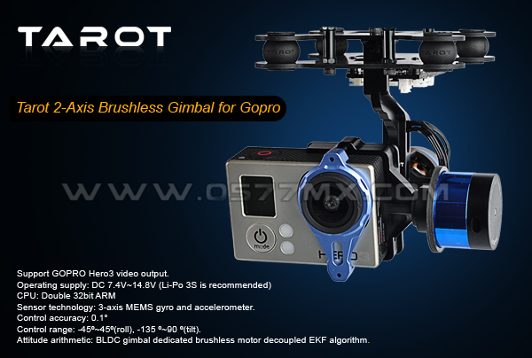 Tarotgopro 2-Axisbrushless Gimbal /Gyro Tl68A00