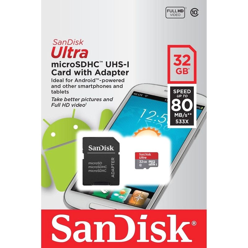 Thẻ Nhớ Sandisk Ultra Microsd 32Gb 80Mb/S