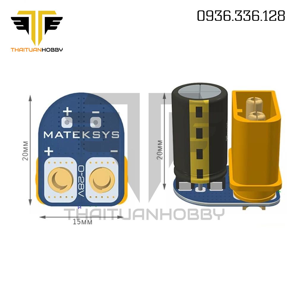 Mateksys Pcb Xt60 Tvs Voltage Spike Filter