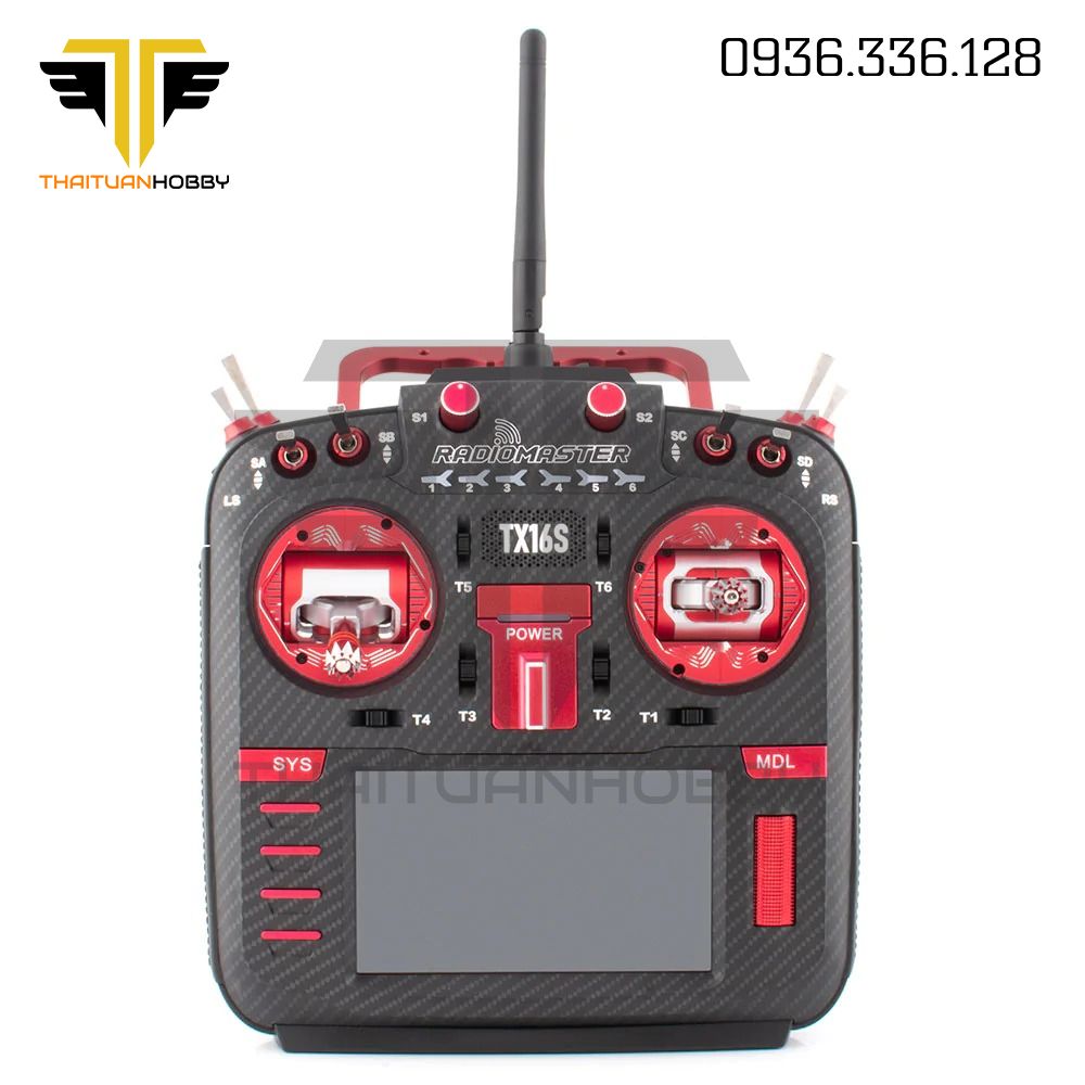 RadioMaster TX16S MKII MAX 2.4GHz 16CH Radio Transmitter - Multi-Protocol w/ AG01 Gimbals