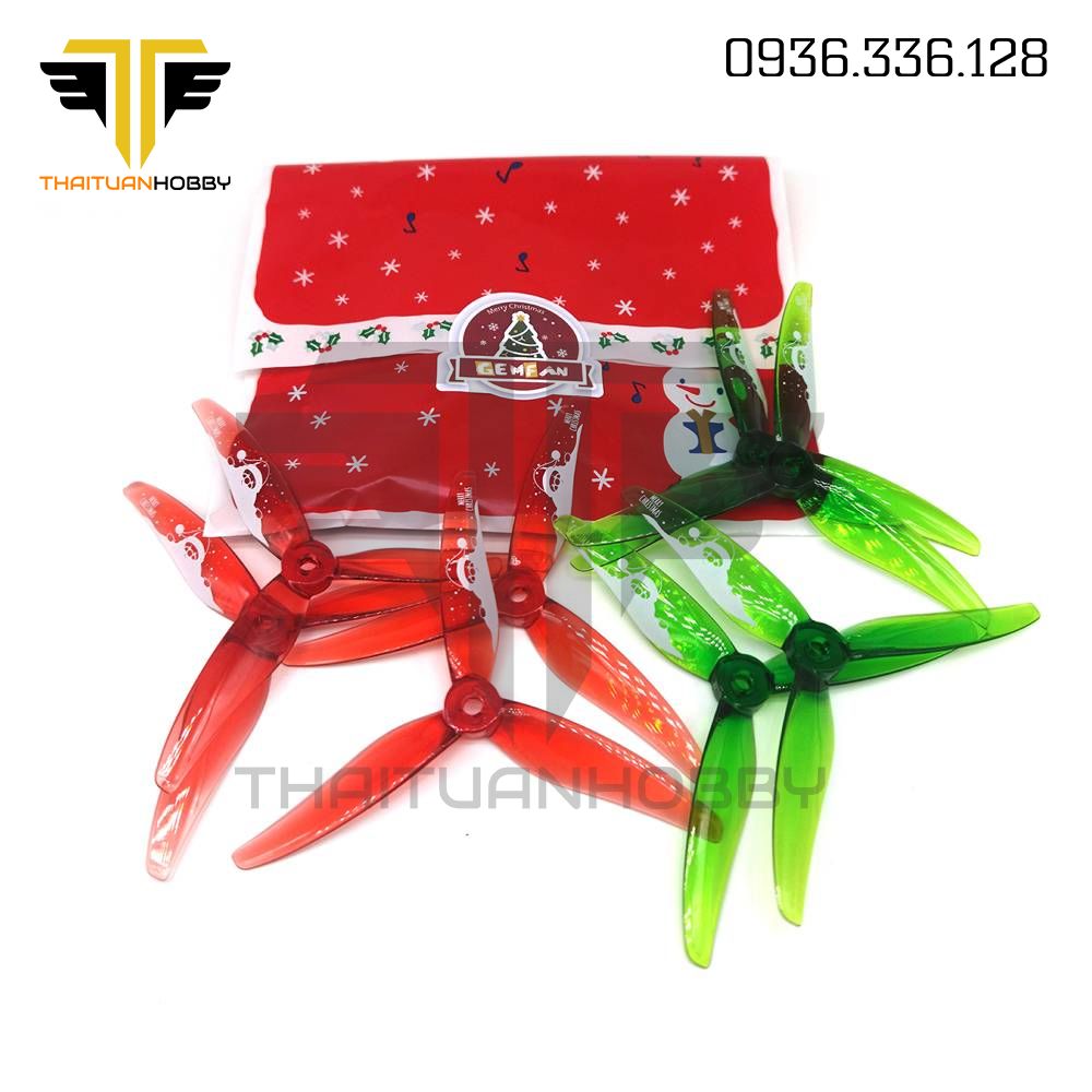 Gemfan 51466 V2 Hurricane PC 3 Blade - Christmas (Santa Claus) (4CW + 4CCW)