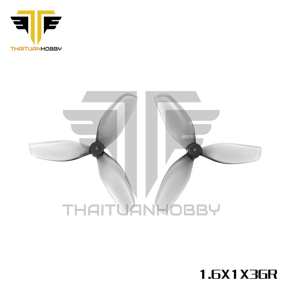 Bộ 4 Cánh Quạt Thuận Nghịch HQ Ultralight Whoop Prop 1.6X1X3(40MM) Grey Lỗ 1mm