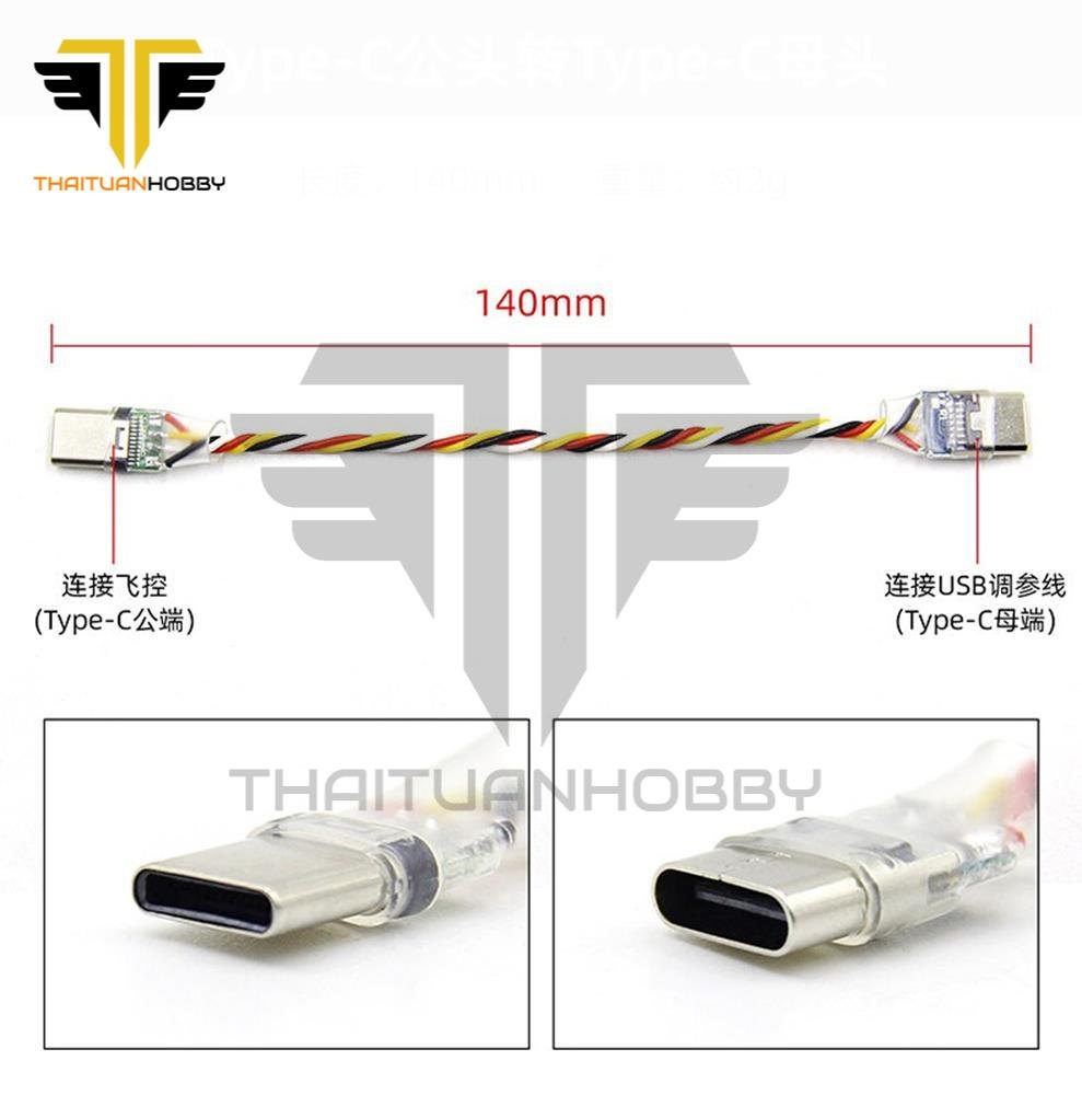 Cable Chuyển Type C Đực Sang Type C Cái