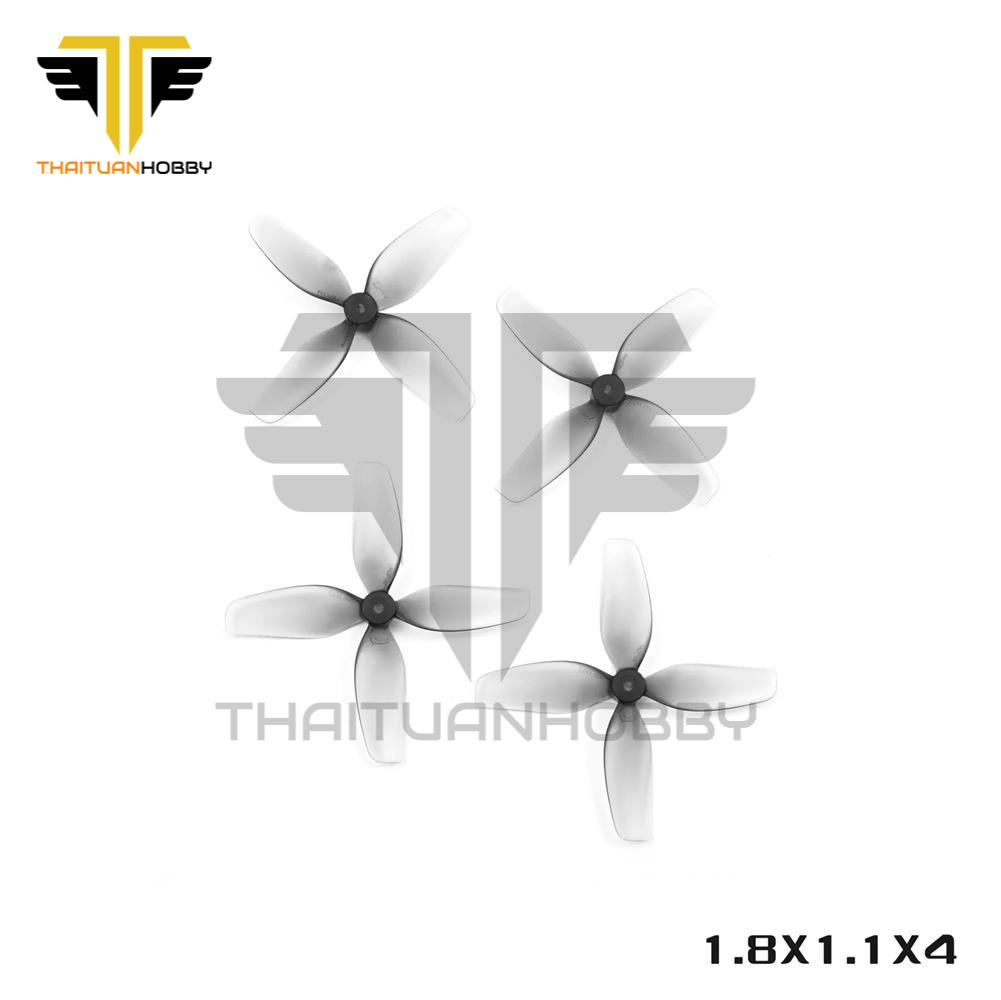 Bộ 4 Cánh Quạt Thuận Nghịch HQ Ultralight Whoop Prop 1.8X1.1X4(45MM) - Trục 1.5mm