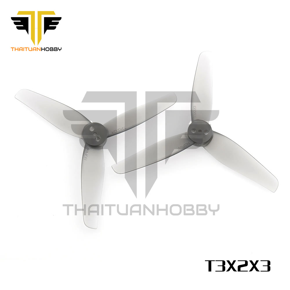 Bộ 4 Cánh Quạt Thuận Nghịch Hqprop T3x2x3 - Grey - Trục 2mm