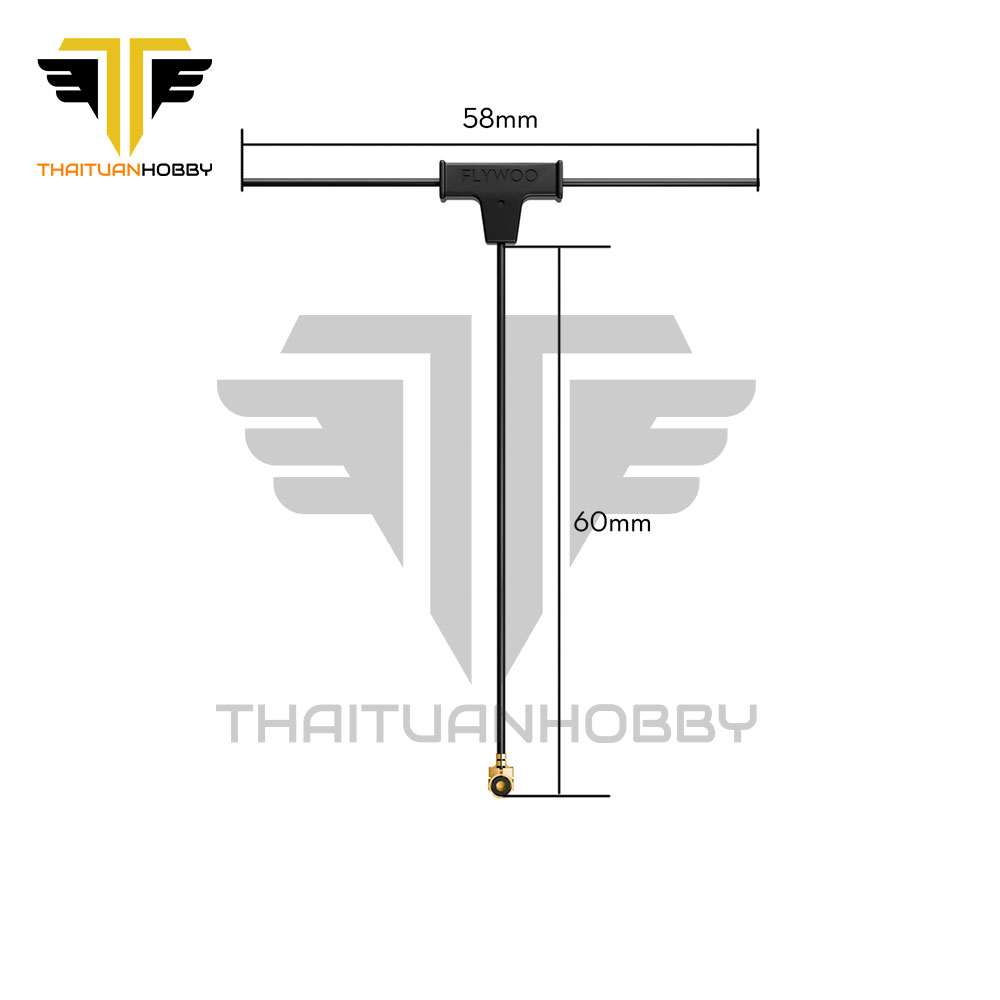 Flywoo ELRS 2.4g Minimortal PCB T Antenna UFL - 60mm