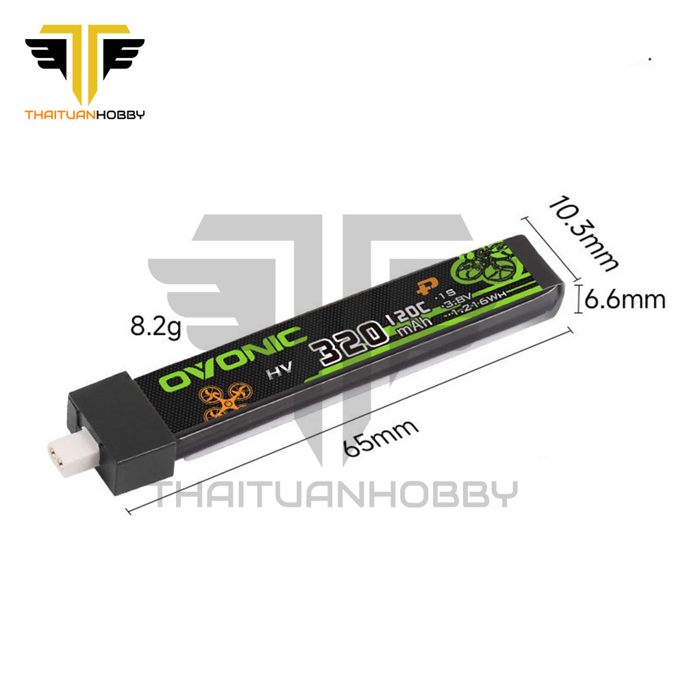 Ovonic 320mah 1s 3.8v 120c Bt2.0