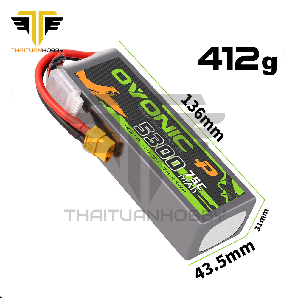 Ovonic 5300mah 4s 75c Xt60