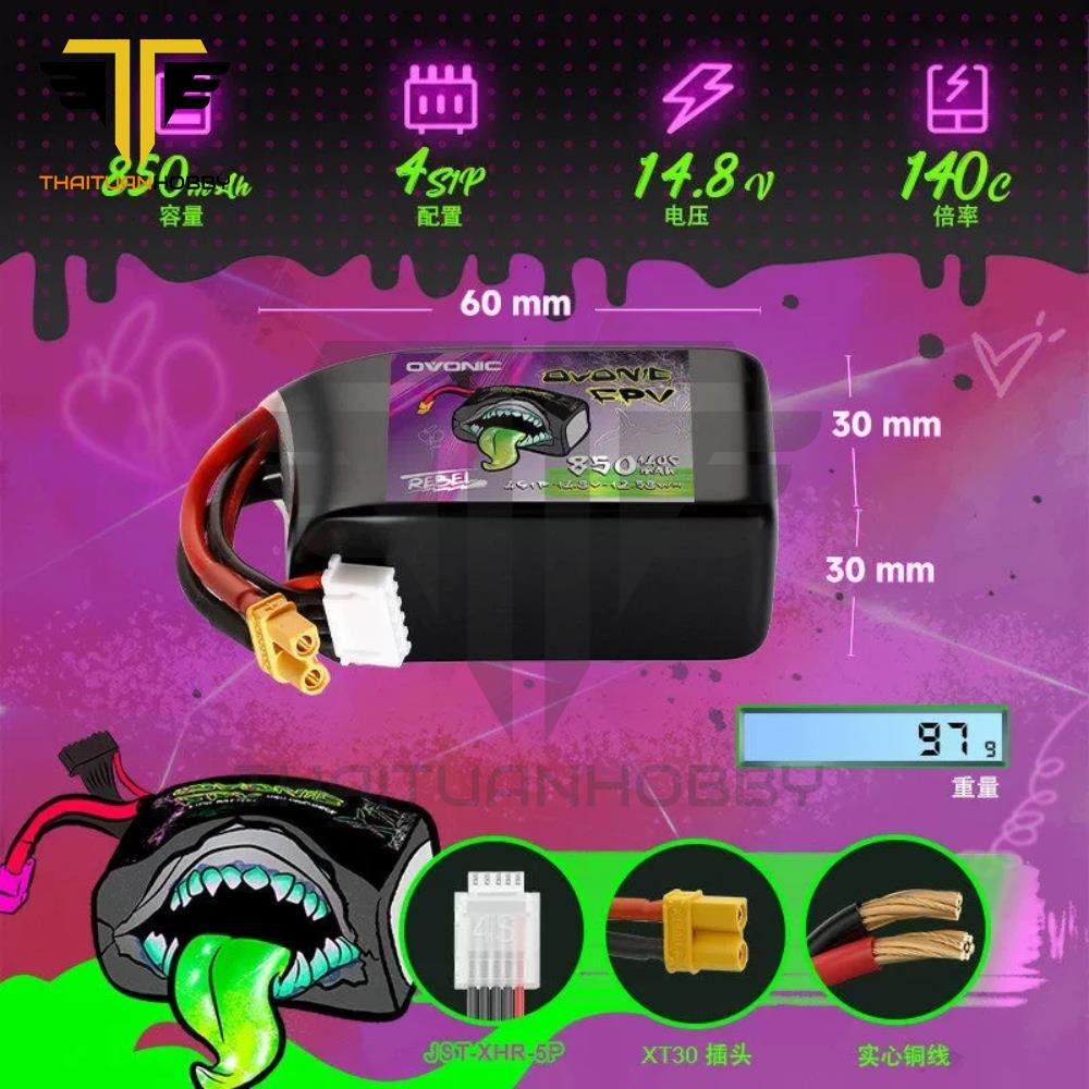 Ovonic Rebel 850mah 4s 140c Xt30