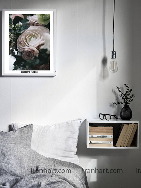 Tranh canvas hồng bạch