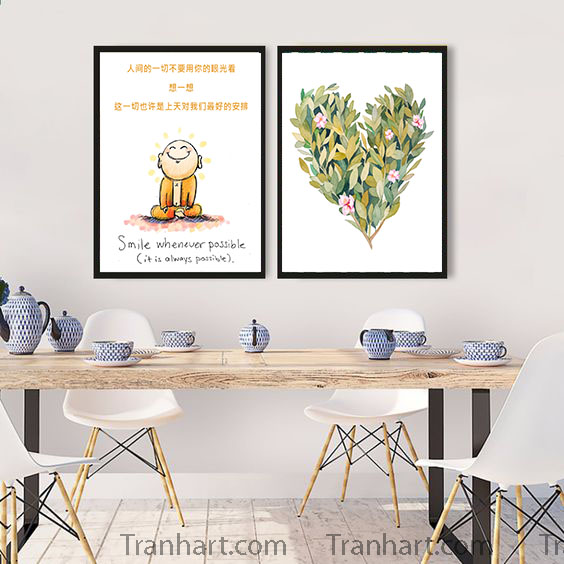 Bộ Tranh canvas ngây ngô