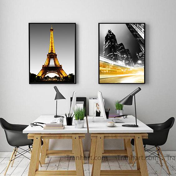 Bộ tranh canvas tháp Paris
