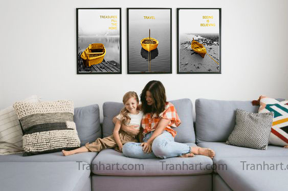 Bộ tranh canvas bến đậu bình yên