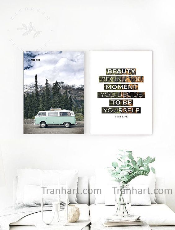 Bộ tranh canvas vẽ đẹp thiên nhiên