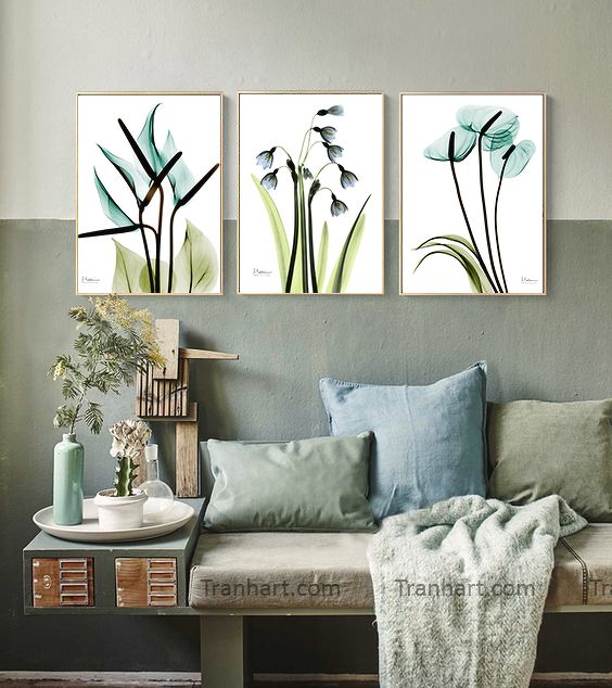 Bộ tranh canvas những đóa hoa B4