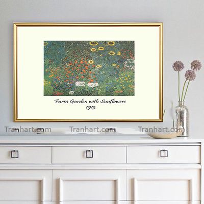 Tranh canvas vườn hoa
