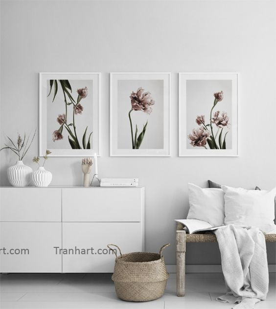 Bộ tranh canvas những đóa hoa hồng