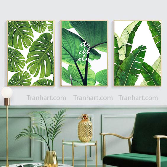 Bộ tranh canvas nhiệt đới 24 - 30x42cm