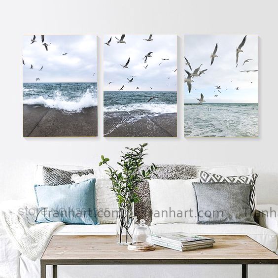 Bộ tranh canvas những chú chim hải âu - 50x70cm