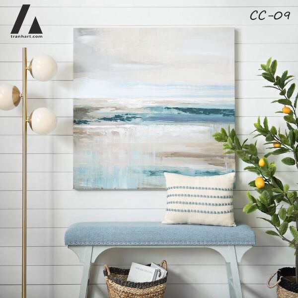 Tranh canvas bờ biền 21 - 100x100cm