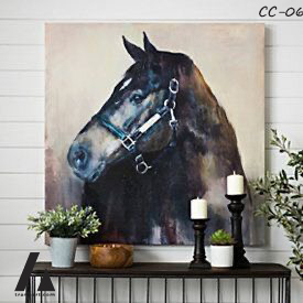 Tranh canvas con ngựa - 60x60cm