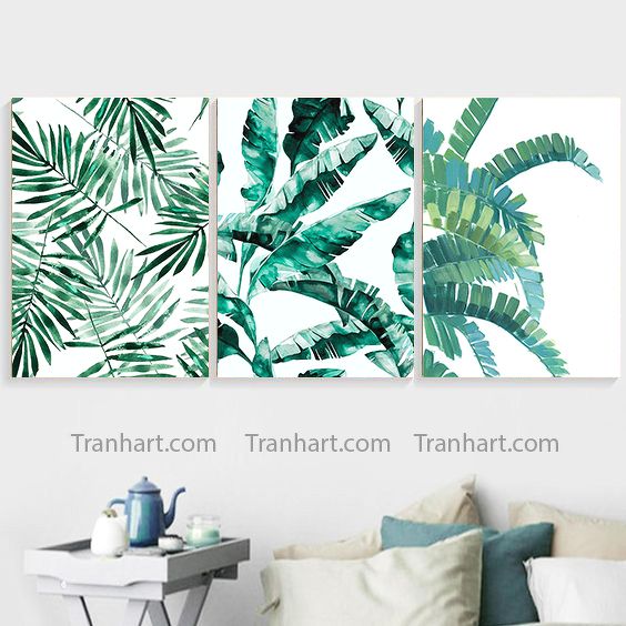 Bộ tranh canvas nhiệt đới 29 - 21x30cm