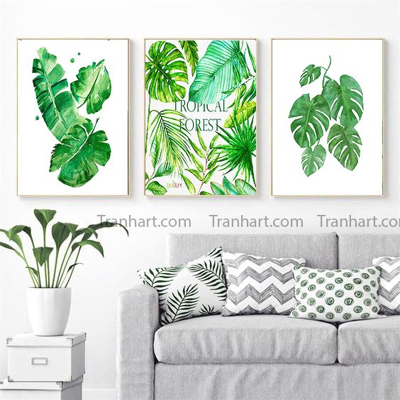 Bộ tranh canvas nhiệt đới 33 - 30x42cm
