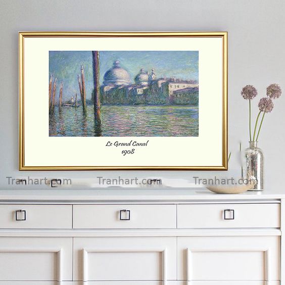Tranh canvas lâu đài nước 2 - 50x70cm