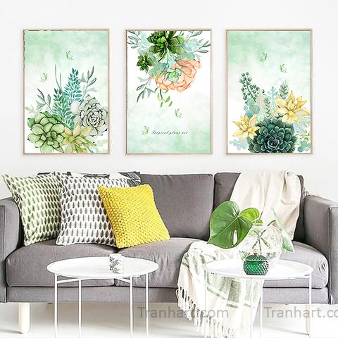 Bộ tranh canvas những bông hoa F1 - 40x60cm